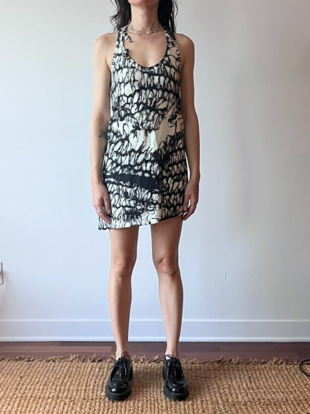 UK designer label INSIDEOUT Tie-dye Mini Dress